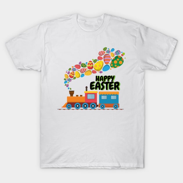 Train Easter Eggs For Boys T-Shirt by macshoptee